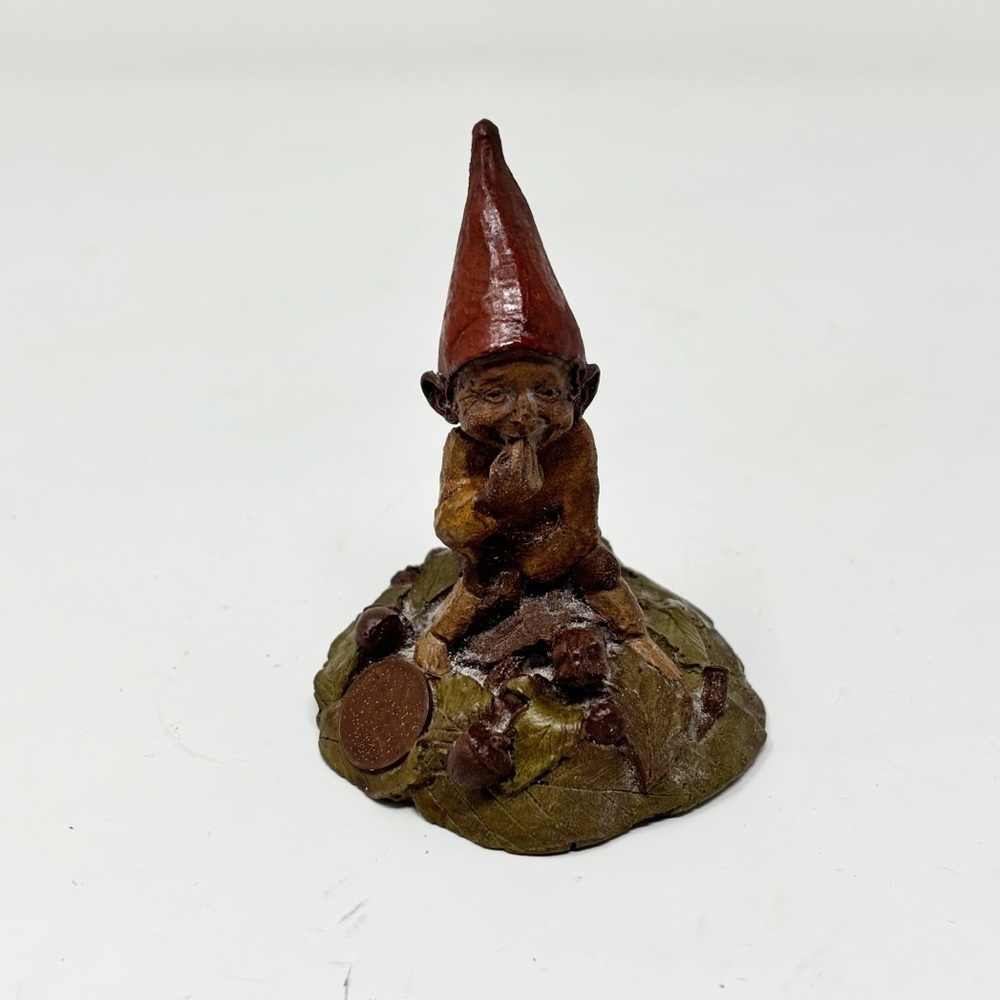 TOM CLARK Gnome "Eddie Sitting  On A Turtle” 1984 Retired Signed Vintage #34